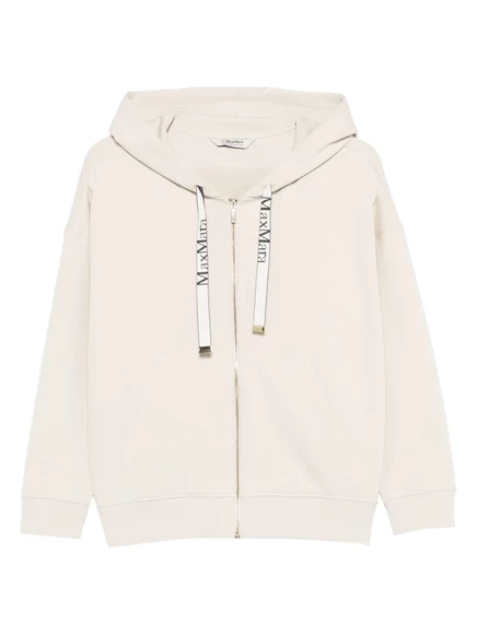 Женское худи S. Max Mara на молнии, кремовое