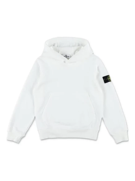 Худи для мальчиков Stone Island Junior, белое