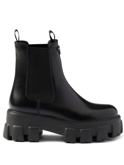 Кожаные ботинки Челси Prada Monolith black