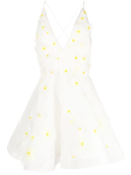 Женское платье Zimmermann Matchmaker Daisy мини, белое