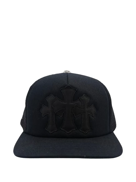 Мужская бейсболка Chrome Hearts с нашивкой креста, черная