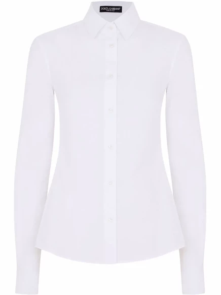 Женская рубашка Dolce & Gabbana из хлопка, белая