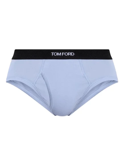 Мужские слипы Tom Ford с логотипом на поясе, голубые