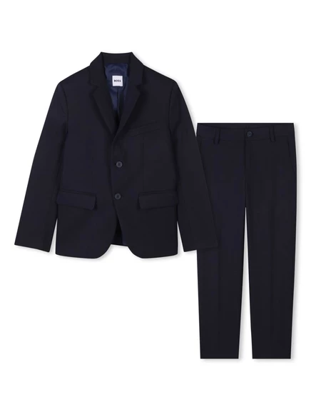 Однобортный костюм-двойка BOSS Kidswear blue
