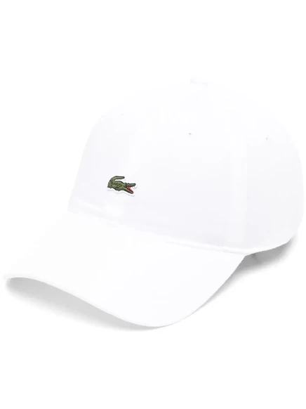 Унисекс бейсболка Lacoste с нашивкой, белая