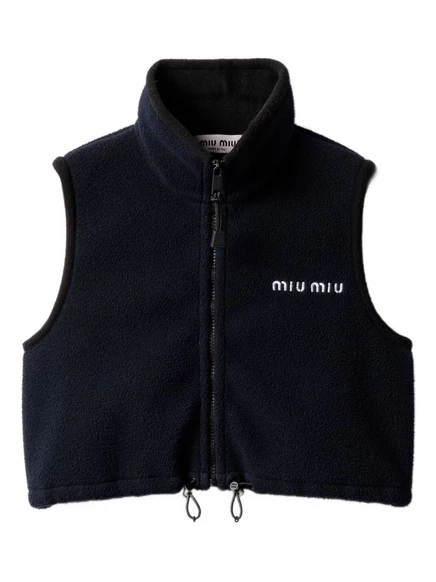 Флисовый жилет Miu Miu blue