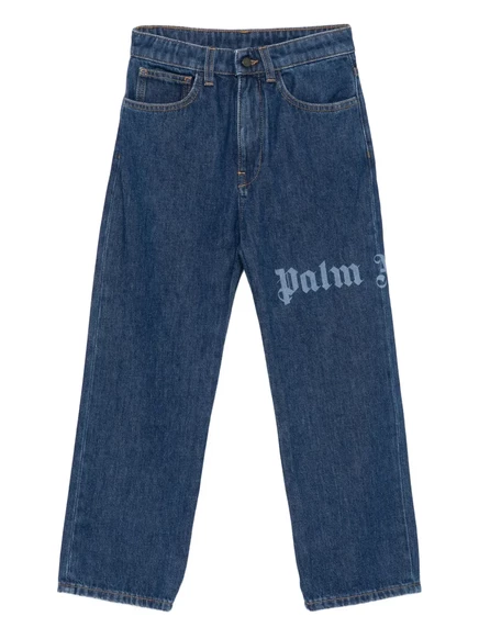 Джинсы с логотипом Palm Angels Kids