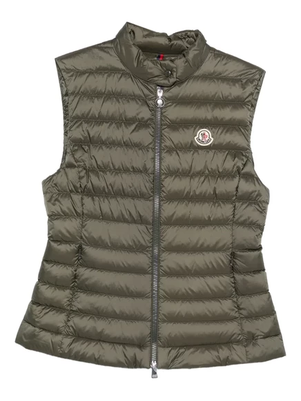 Женский стеганый жилет moncler igens, зеленый