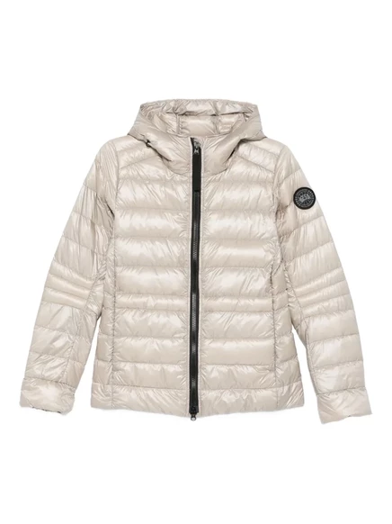 Женский пуховик Canada Goose с капюшоном, бежевый