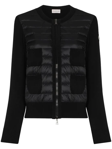 Вязаный кардиган с мягкой вставкой Moncler black