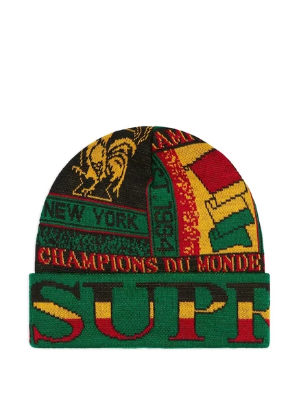 Мужская шапка-бини Supreme Scarf вязаная, зеленая