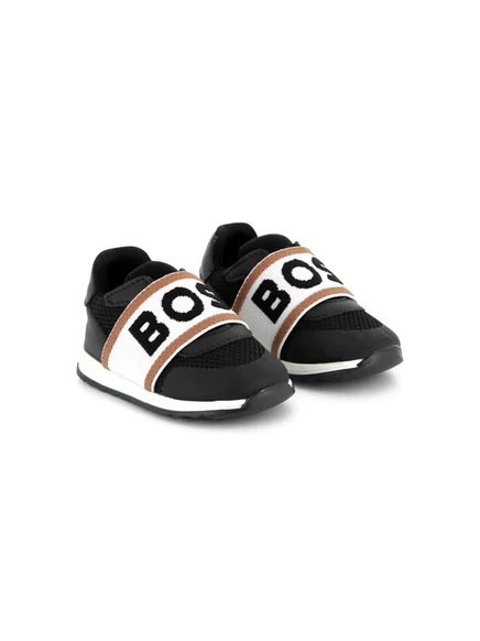 Кроссовки на ремешке с логотипом BOSS Kidswear   black