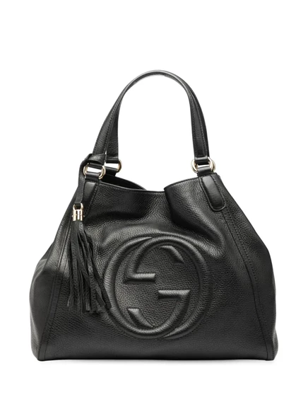 Сумка-тоут Gucci Soho Cellarius из кожи, черная