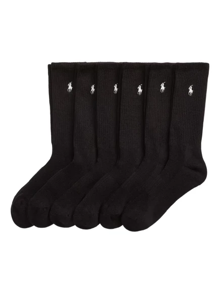 Мужские носки Polo Ralph Lauren, 6 пар, черные