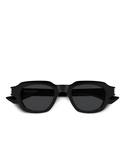 Унисекс солнцезащитные очки Saint Laurent Eyewear квадратные, черные