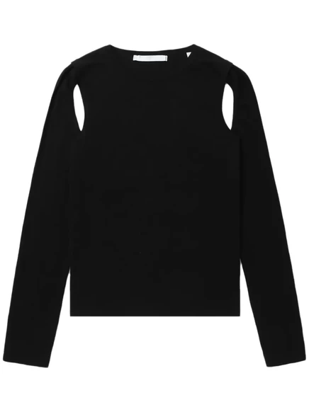 Джемпер тонкой вязки с вырезами от Helmut Lang black