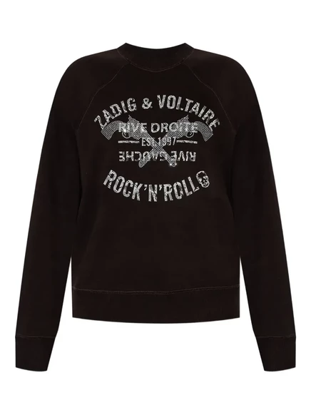 Женский свитшот Zadig & Voltaire с принтом, коричневый