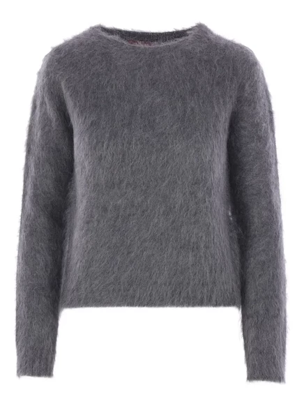 Женский свитер Max Mara с круглым вырезом, серый
