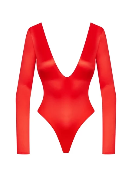 Женское боди Maison Close с открытой спиной, красное