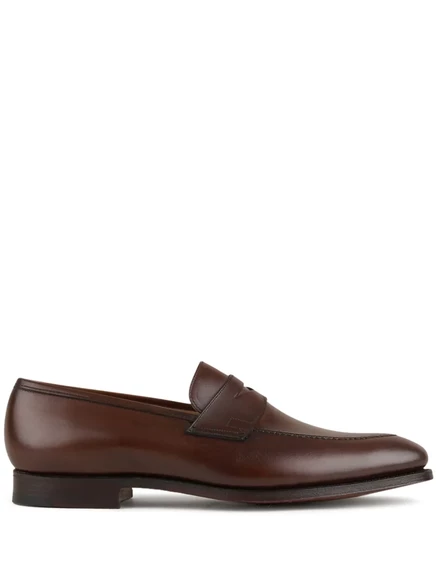 Мужские кожаные пенни-лоферы Crockett & Jones, коричневые