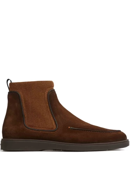 Мужские челси Santoni из кожи, коричневые