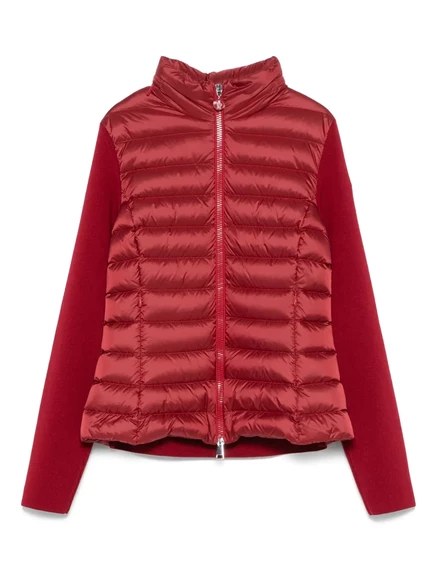 Трикотажный жакет Moncler с подкладкой спереди red