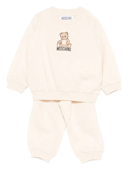 Спортивный костюм с логотипом Moschino Kids teddy neutrals