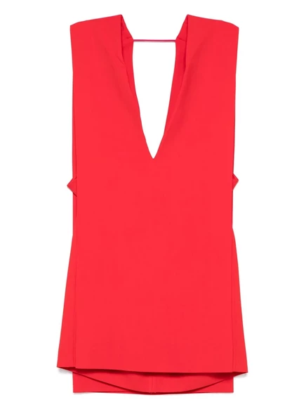 Женское мини-платье Sportmax с поясом, красное
