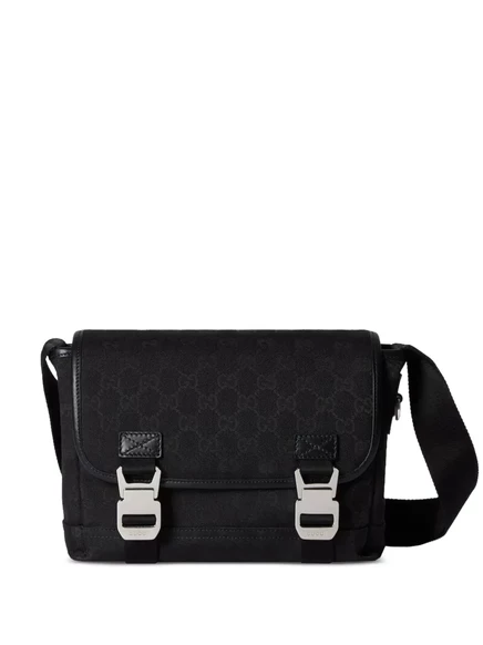 Мужская сумка через плечо Gucci GG buckle, черная