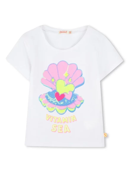 Футболка Billieblush, украшенная блестками white