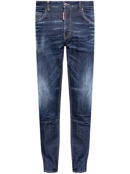 Мужские джинсы DSquared2 Slim-fit с логотипом, синие