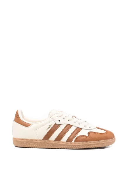 Женские низкие кеды Adidas Samba, бежево-коричневые