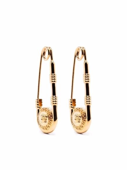 Серьги Versace с булавкой и мотивом Медузы, золотистые