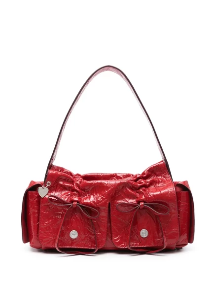 Мятая сумка через плечо от Acne Studios red