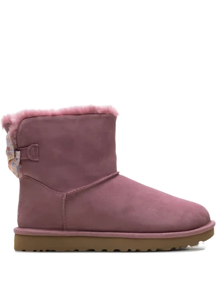 Замшевые сапоги UGG Mini Bailey Bow II  pink