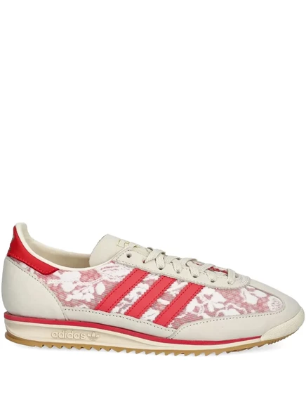 Женские кеды Adidas с цветочной шнуровкой, молочно-белые