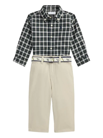 Комплект для мальчиков Polo Ralph Lauren Kids в клетку, голубой