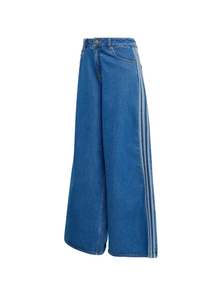 Женские широкие джинсы Adidas Stripe, синие