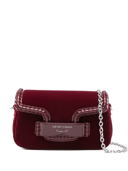 Сумка через плечо с панелями от Emporio Armani red