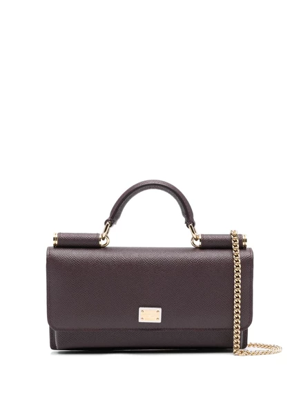 Мини-сумка Dolce & Gabbana с эффектом игуаны purple