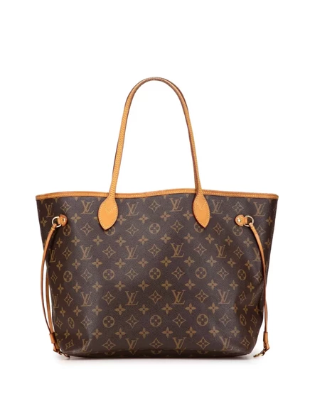 Сумка-тоут Neverfull MM с монограммой Louis Vuitton, бывшая в употреблении в 2012 году brown