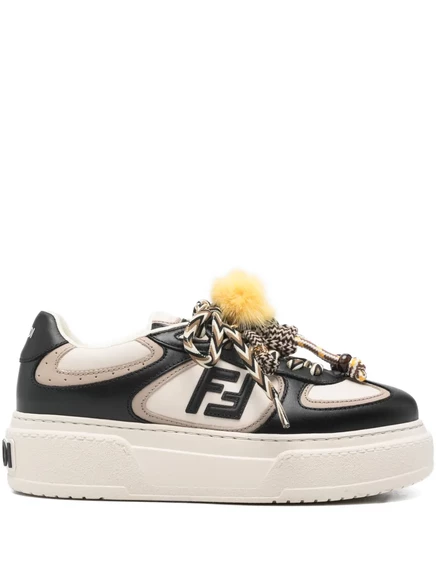 Женские кеды Fendi на платформе с логотипом, черные