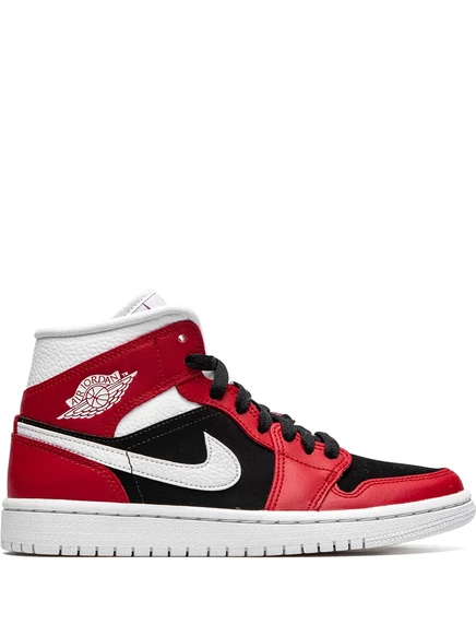 Женские кроссовки Jordan Air Jordan 1 Mid, красно-черные