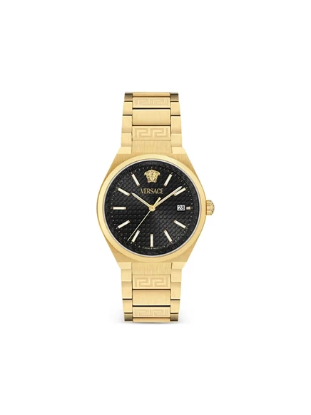 Мужские часы Versace V-Auria 39 мм, швейцарские кварцевые, водозащита 5 атм, черные