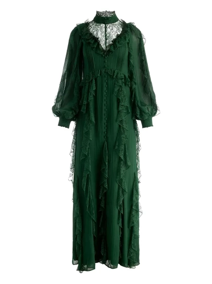 макси-платье alice + olivia Elea green
