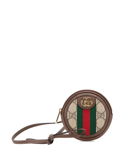 Сумка через плечо Gucci Mini GG Supreme Ophidia с круглым вырезом, бывшая в употреблении 2016-2024 brown