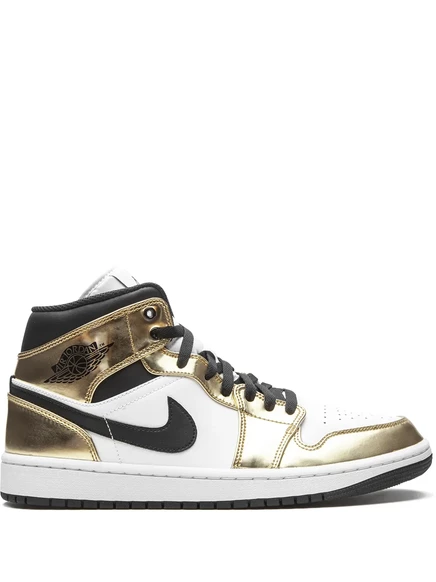 Кроссовки Jordan Air Jordan 1 Mid SE, золотисто-черно-белые