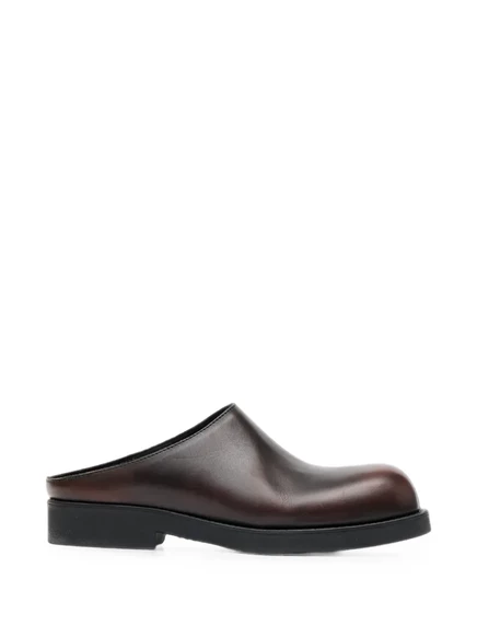 Мужские мюли MM6 Maison Margiela из кожи, коричневые