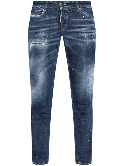 Женские укороченные джинсы Dsquared2, синие