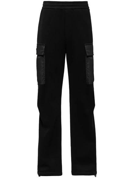 Мужские флисовые спортивные брюки Prada Re-Nylon, черные